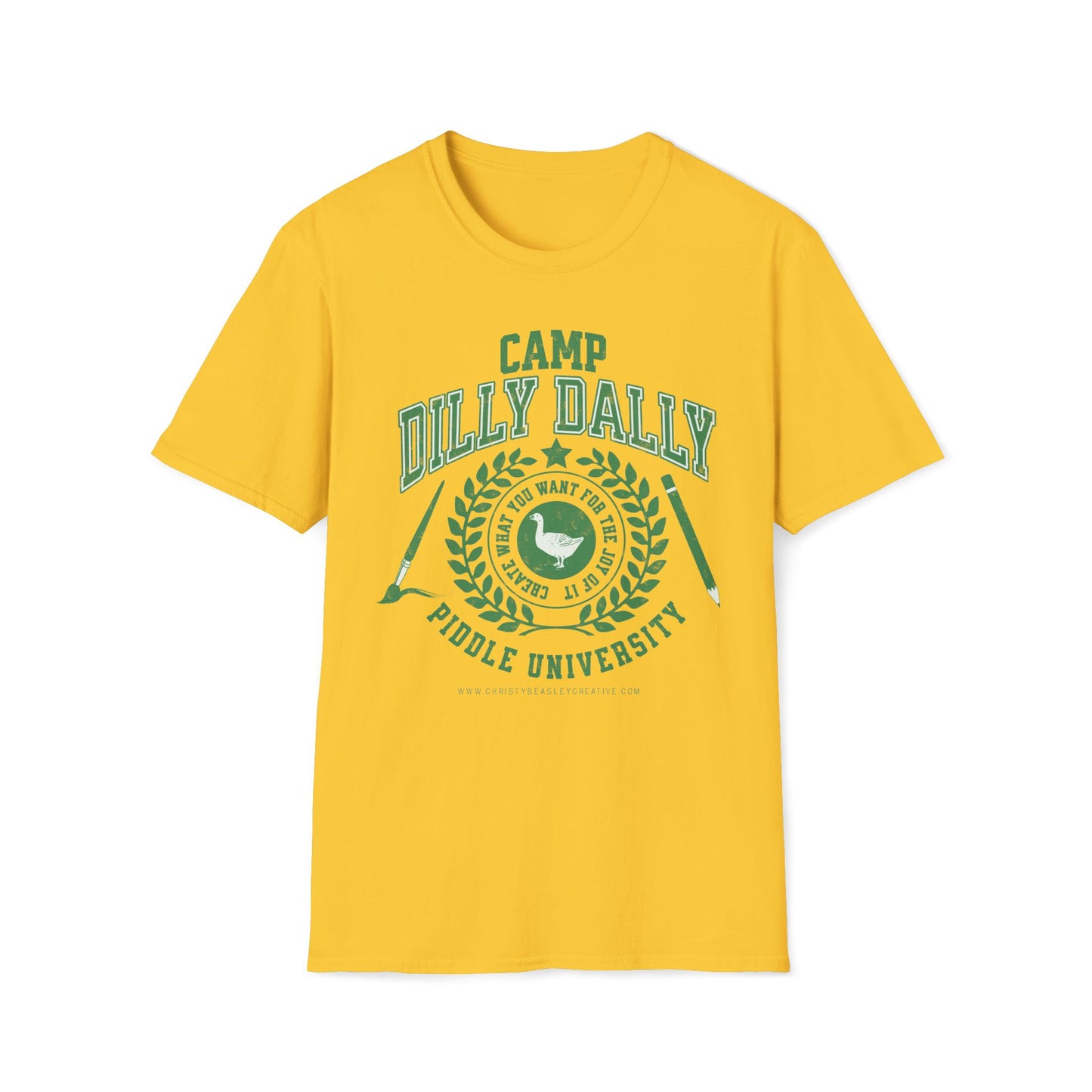 Camp Dilly Dally T-Shirt - Unisex Softstyle Tee for Christy Beasley Creative