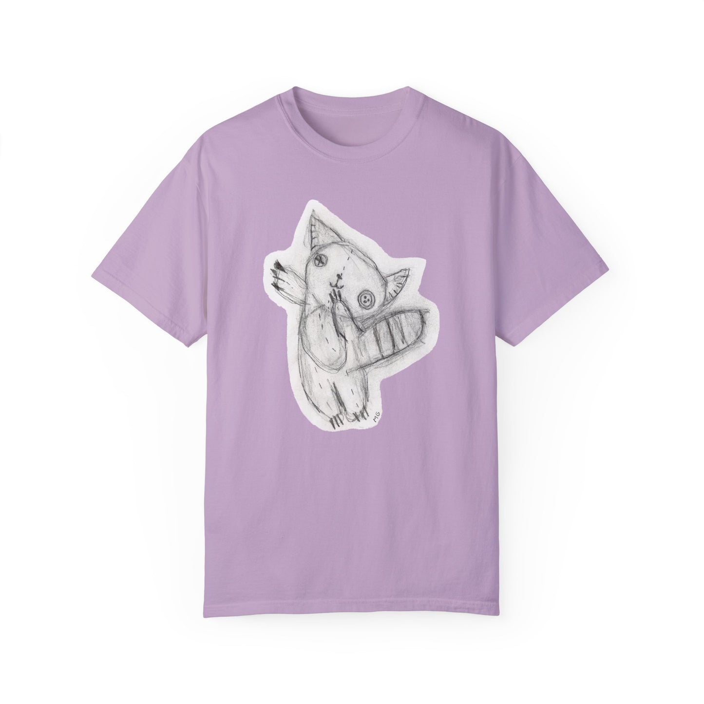Calico Kitty - Patchwork Pals by Molly Grace Beasley - Unisex Garment-Dyed Comfort Colors T-shirt - by Christy Beasley