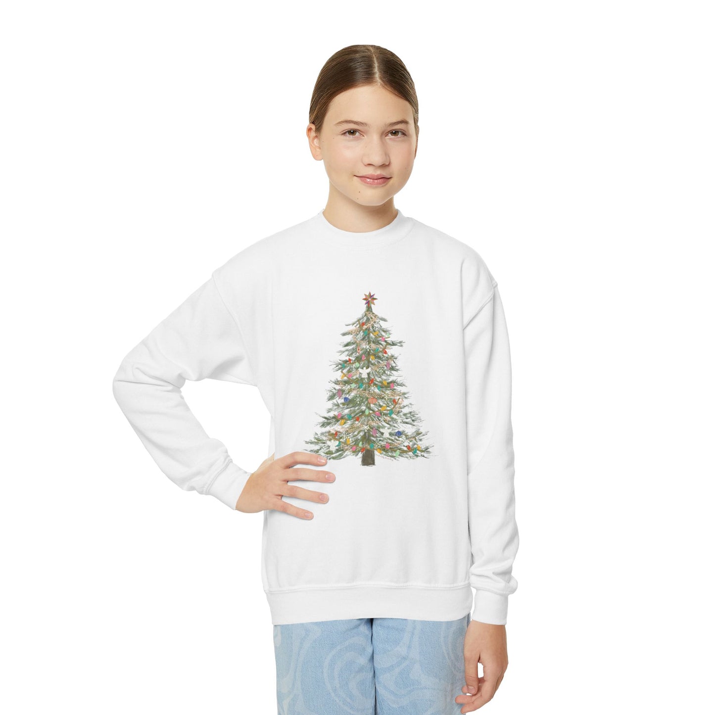 KIDS - O Christmas Tree - Youth Crewneck Sweatshirt