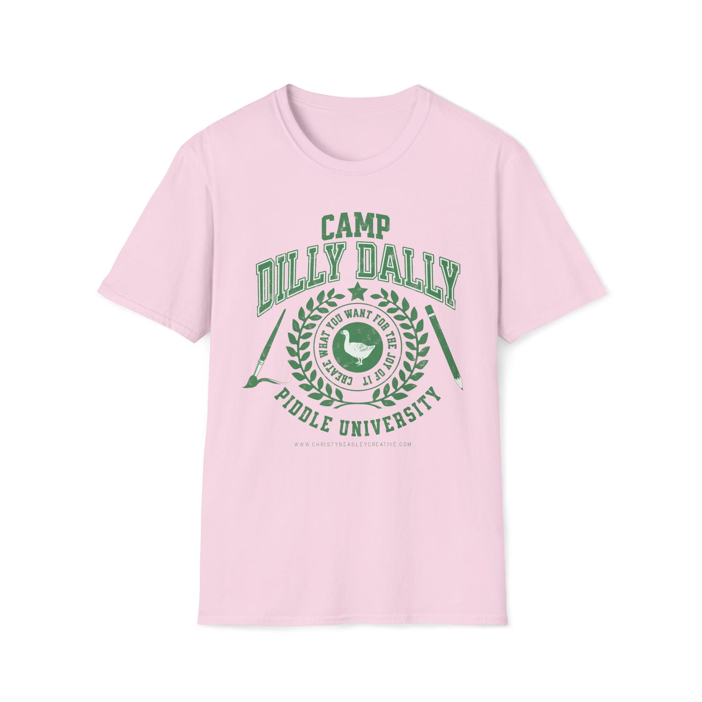 Camp Dilly Dally T-Shirt - Unisex Softstyle Tee for Christy Beasley Creative