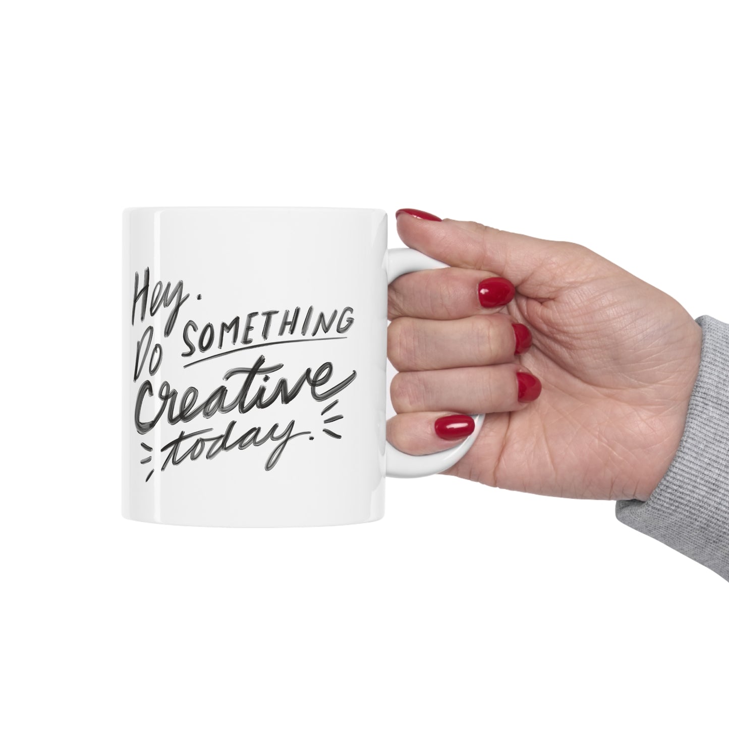 Creative Hand-lettered Ceramic Mug 11oz - by Christy Beasley