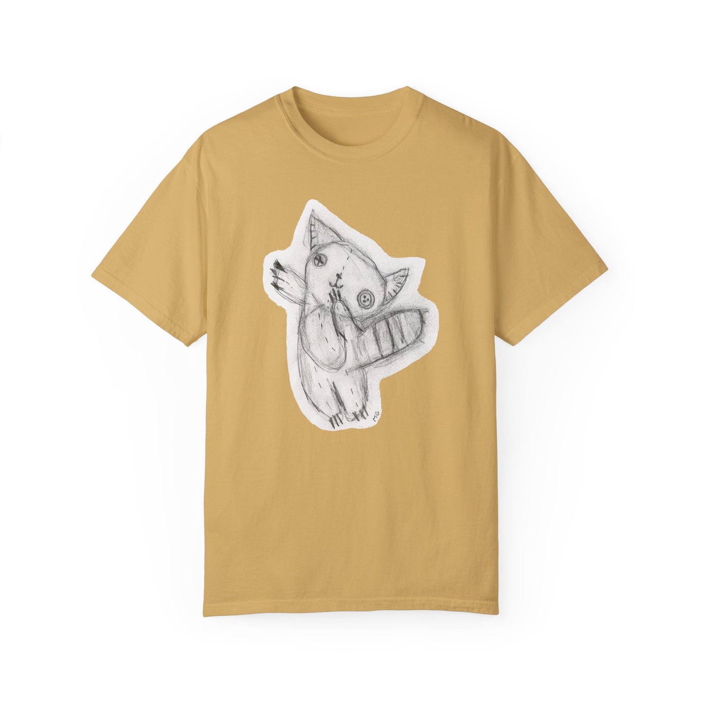 Calico Kitty - Patchwork Pals by Molly Grace Beasley - Unisex Garment-Dyed Comfort Colors T-shirt - by Christy Beasley