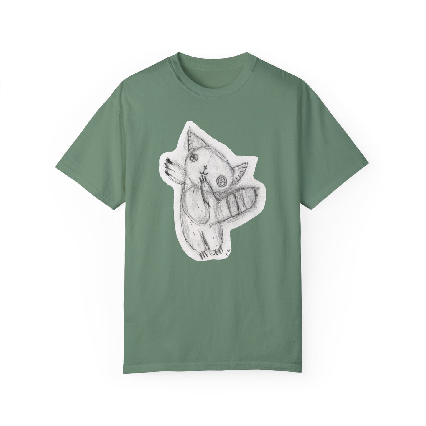 Calico Kitty - Patchwork Pals by Molly Grace Beasley - Unisex Garment-Dyed Comfort Colors T-shirt - by Christy Beasley