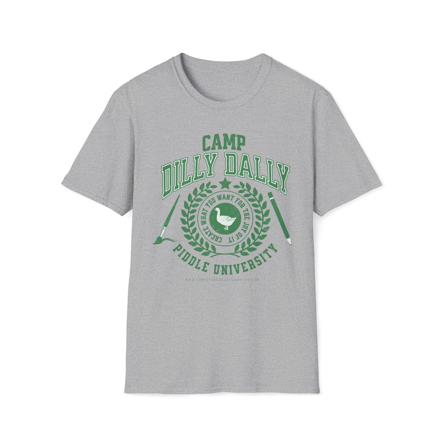 Camp Dilly Dally T-Shirt - Unisex Softstyle Tee for Christy Beasley Creative
