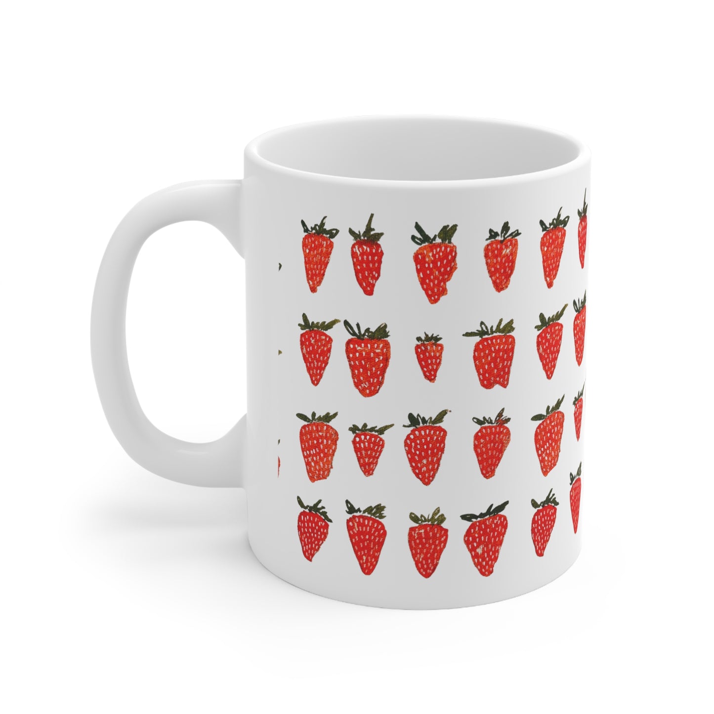Strawberry Ceramic Mug 11oz - by Christy Beasley