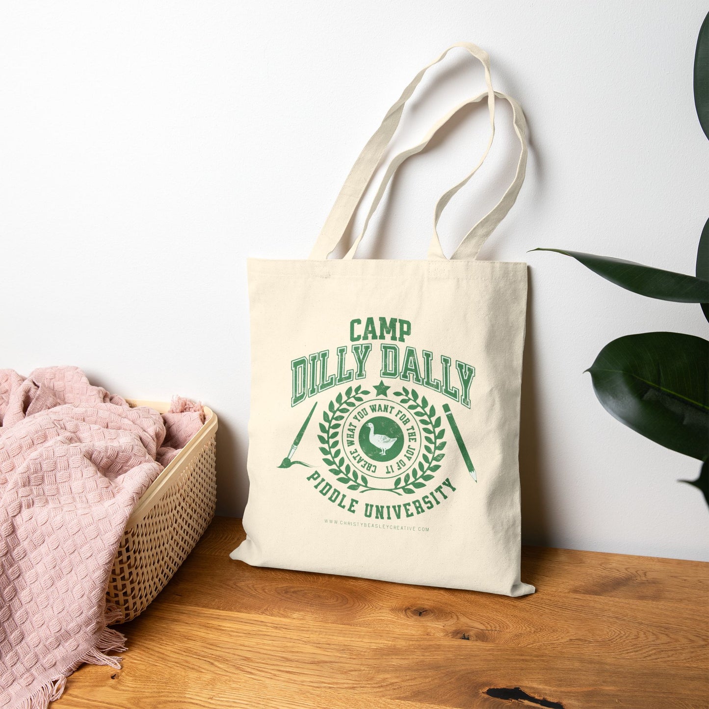 Camp Dilly Dally Tote - Cotton Canvas Tote Bag