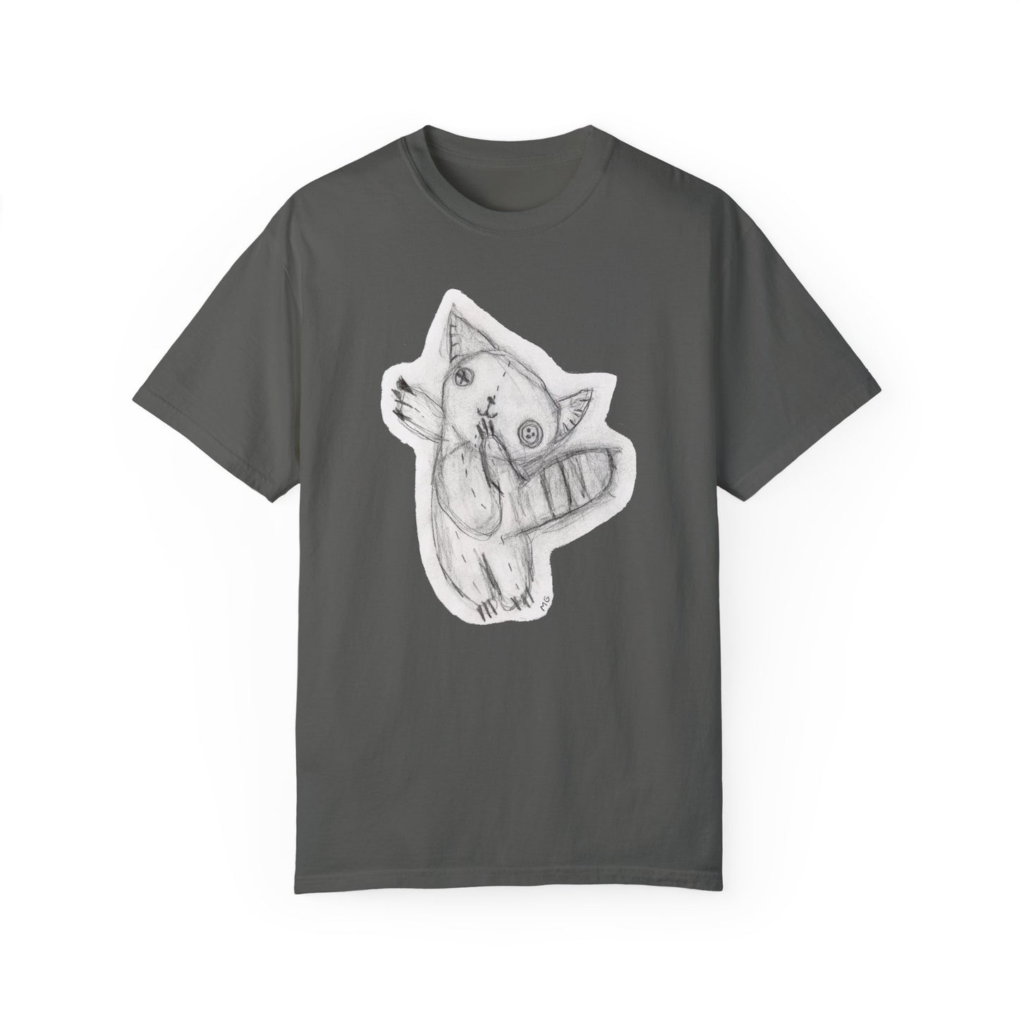 Calico Kitty - Patchwork Pals by Molly Grace Beasley - Unisex Garment-Dyed Comfort Colors T-shirt - by Christy Beasley