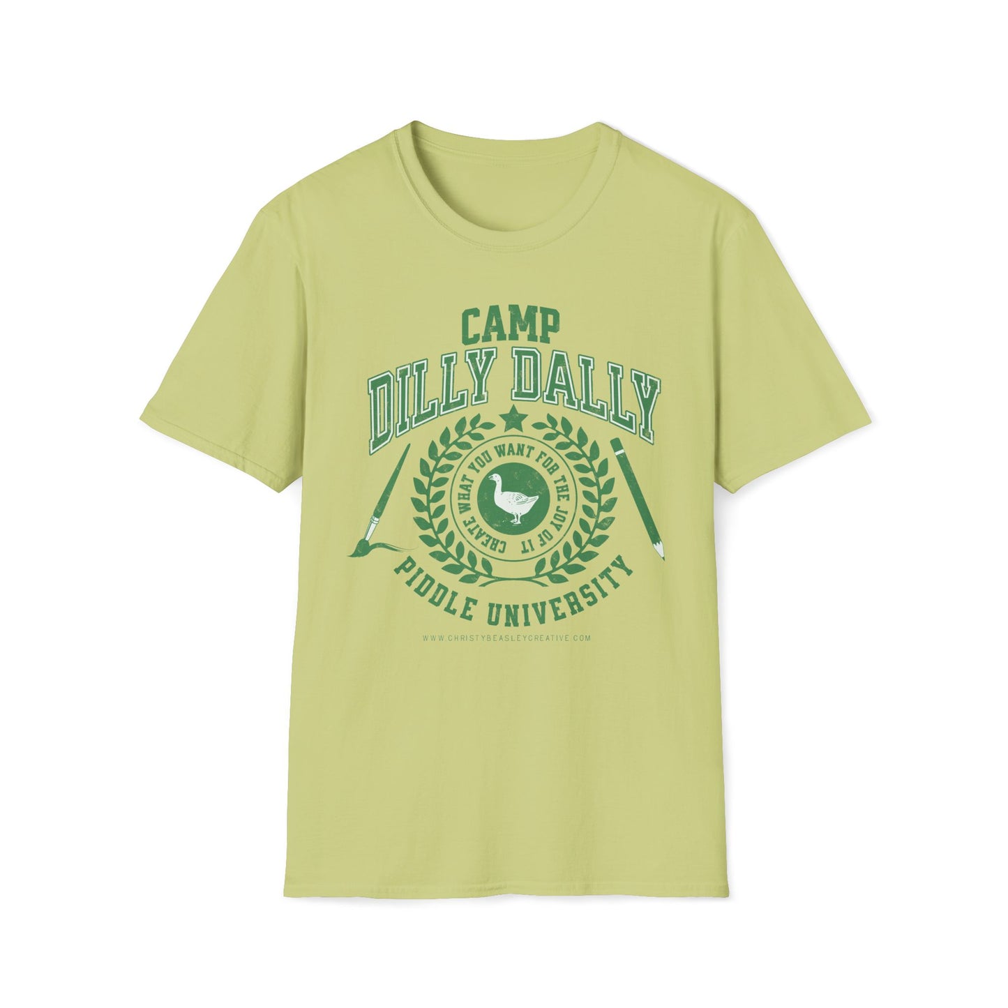 Camp Dilly Dally T-Shirt - Unisex Softstyle Tee for Christy Beasley Creative