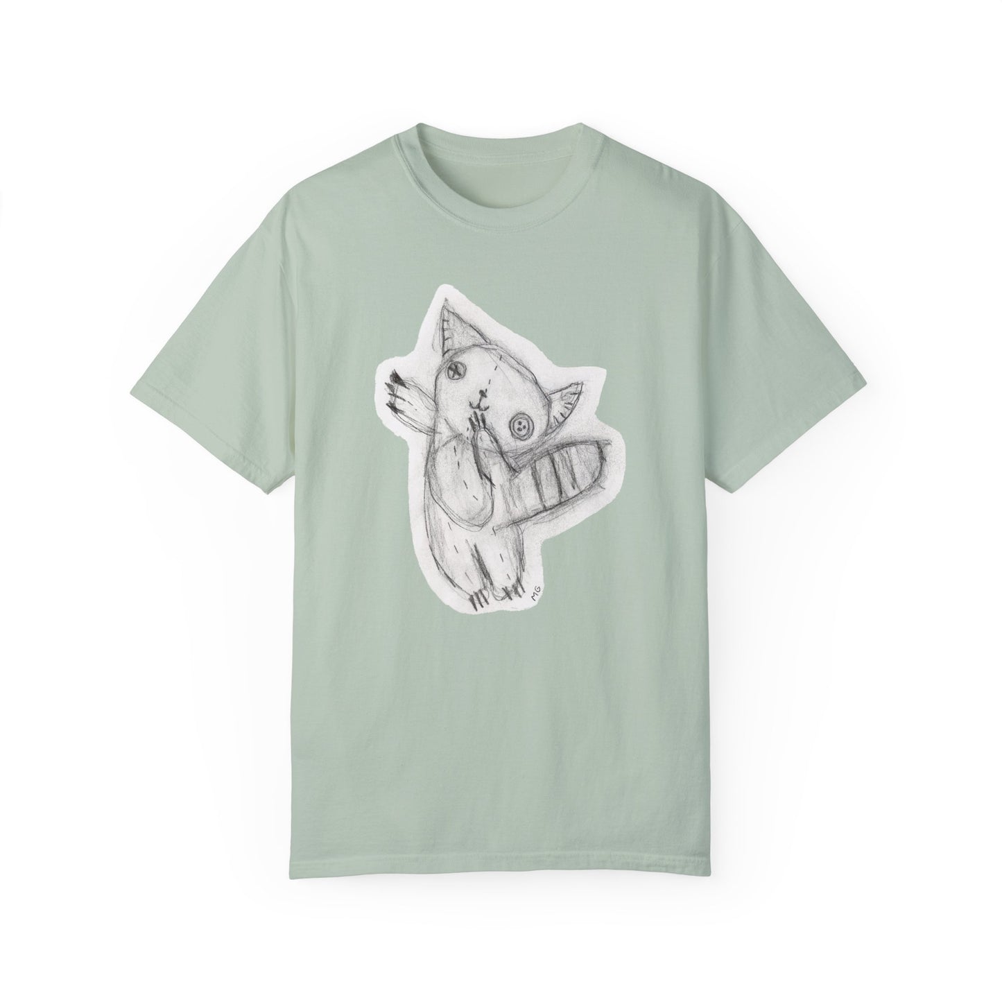 Calico Kitty - Patchwork Pals by Molly Grace Beasley - Unisex Garment-Dyed Comfort Colors T-shirt - by Christy Beasley