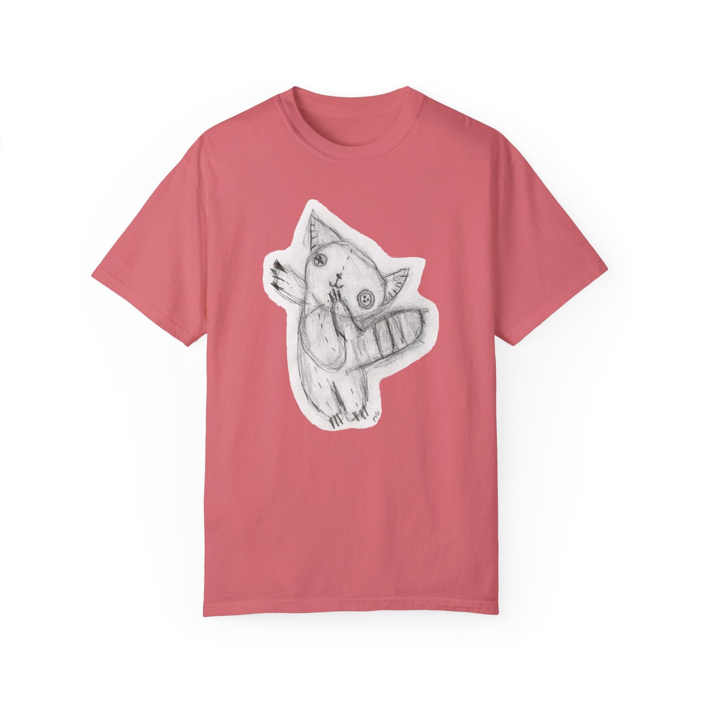 Calico Kitty - Patchwork Pals by Molly Grace Beasley - Unisex Garment-Dyed Comfort Colors T-shirt - by Christy Beasley