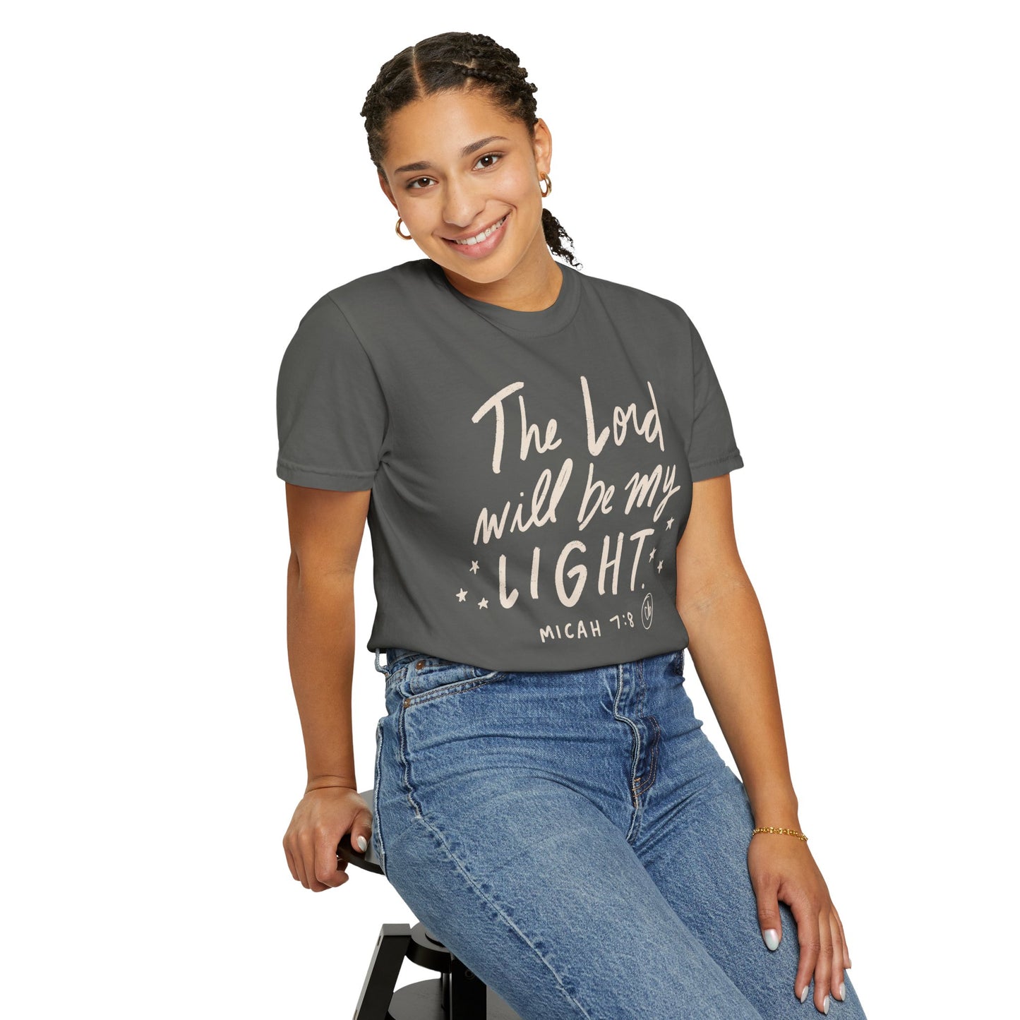 The Lord Will Be My Light - Unisex Garment-Dyed Comfort Colors T-shirt - by Christy Beasley