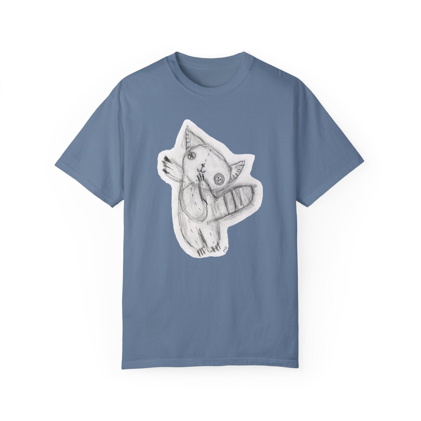 Calico Kitty - Patchwork Pals by Molly Grace Beasley - Unisex Garment-Dyed Comfort Colors T-shirt - by Christy Beasley