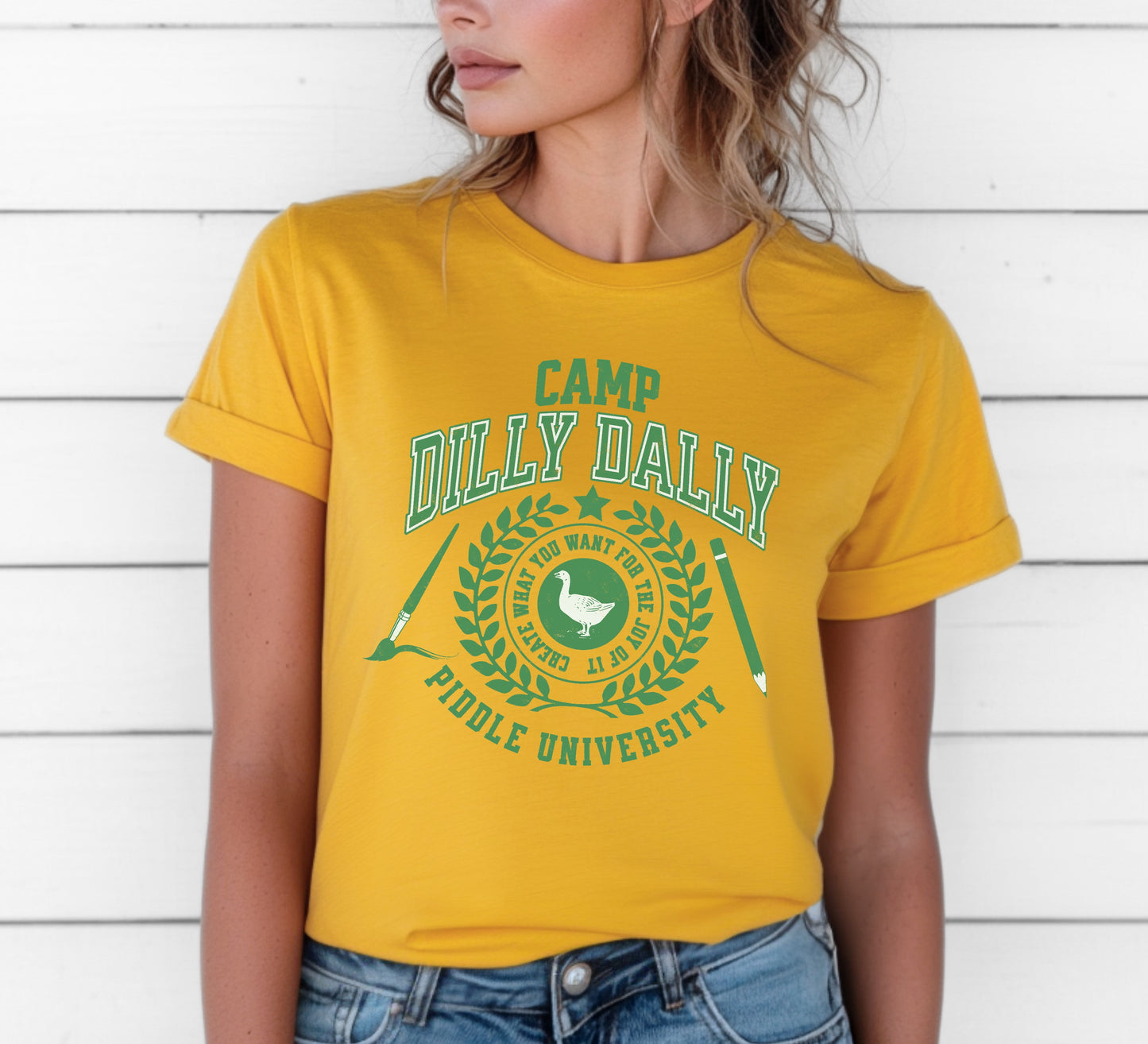 Camp Dilly Dally T-Shirt - Unisex Softstyle Tee for Christy Beasley Creative