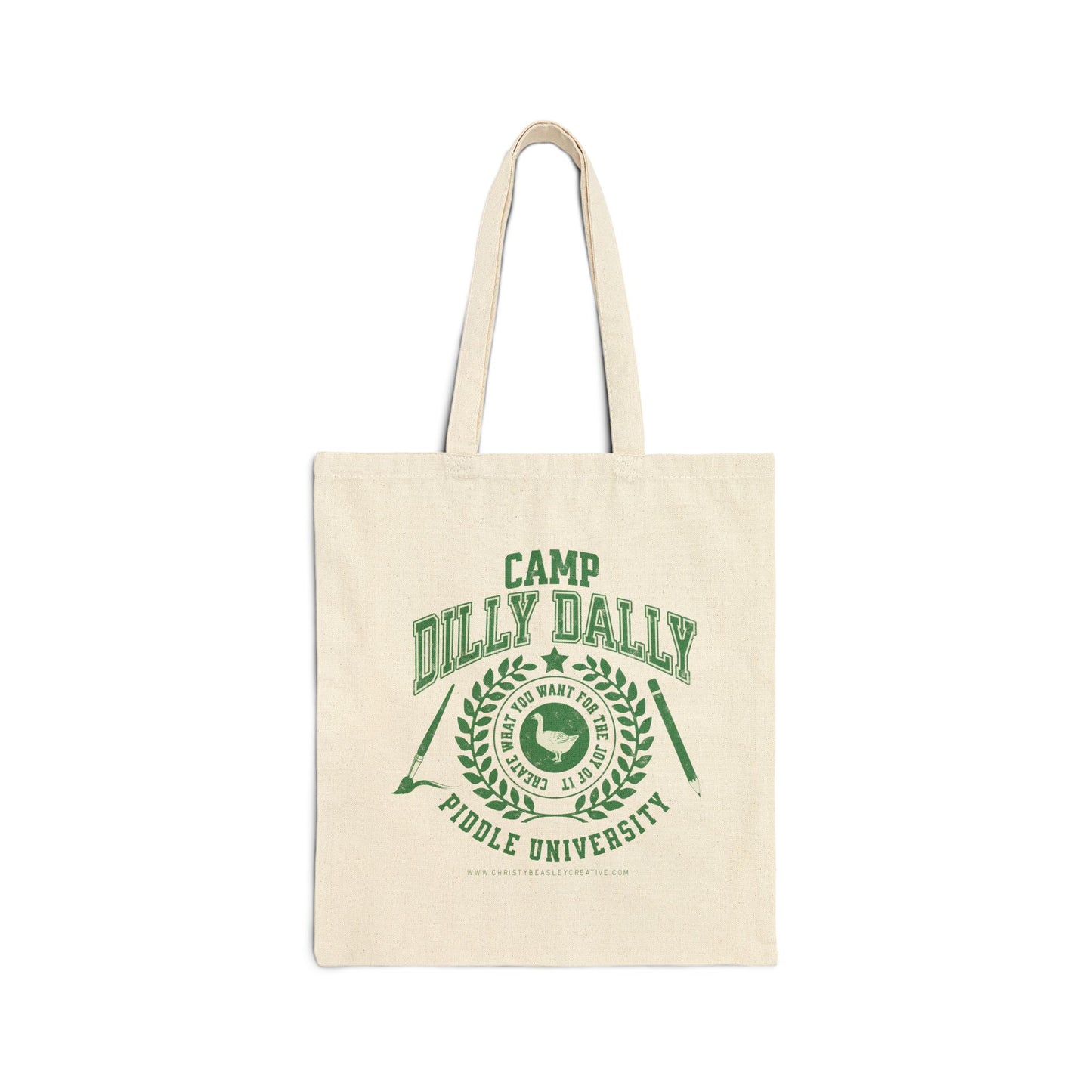 Camp Dilly Dally Tote - Cotton Canvas Tote Bag