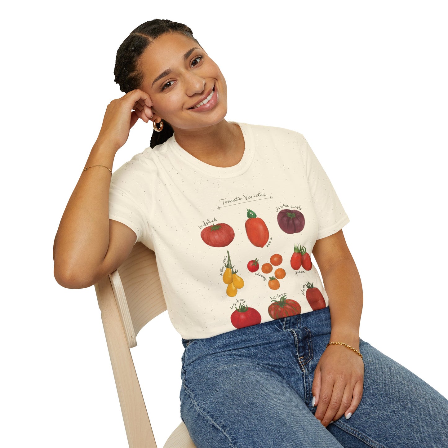 Tomato Varieties T-Shirt - Unisex Softstyle Tee for Christy Beasley Creative
