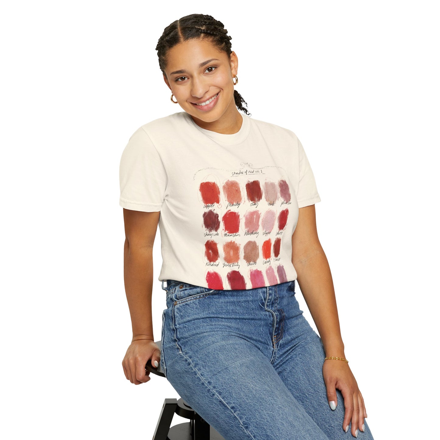Shades of Red - Color Palette - Unisex Garment-Dyed Comfort Colors T-shirt - by Christy Beasley