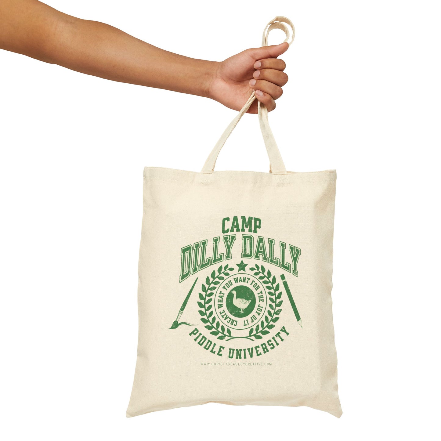 Camp Dilly Dally Tote - Cotton Canvas Tote Bag