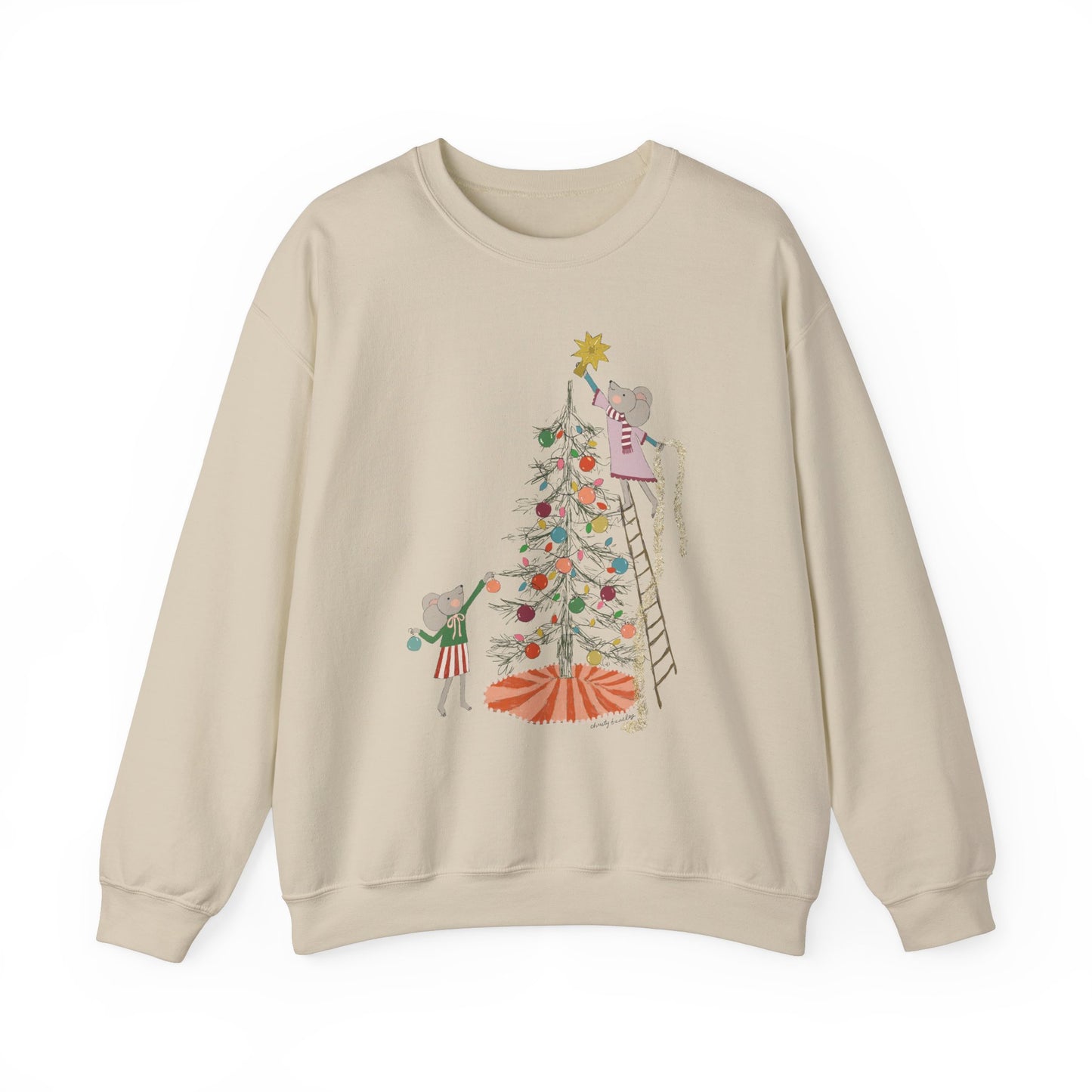 Merry Mice Tree - Unisex Heavy Blend™ Crewneck Sweatshirt