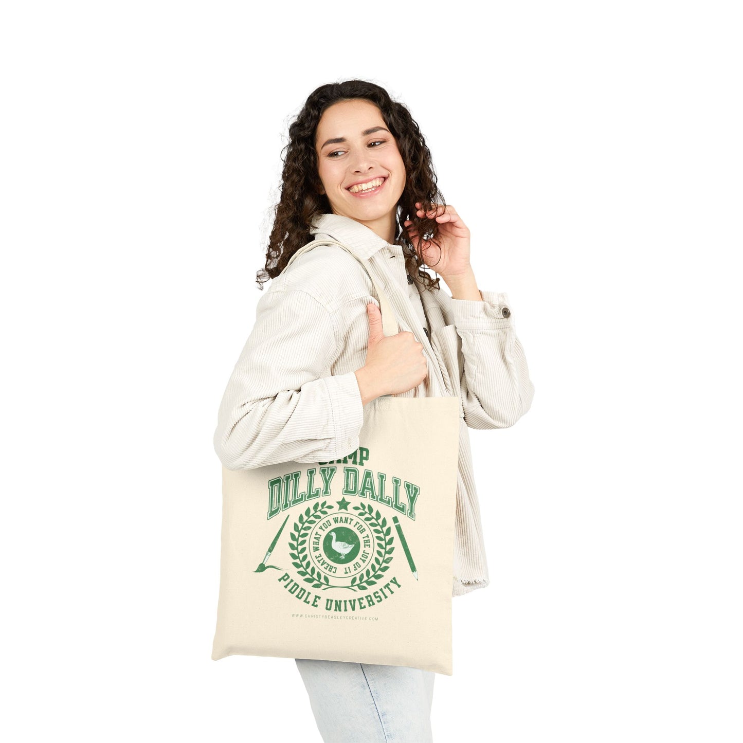Camp Dilly Dally Tote - Cotton Canvas Tote Bag