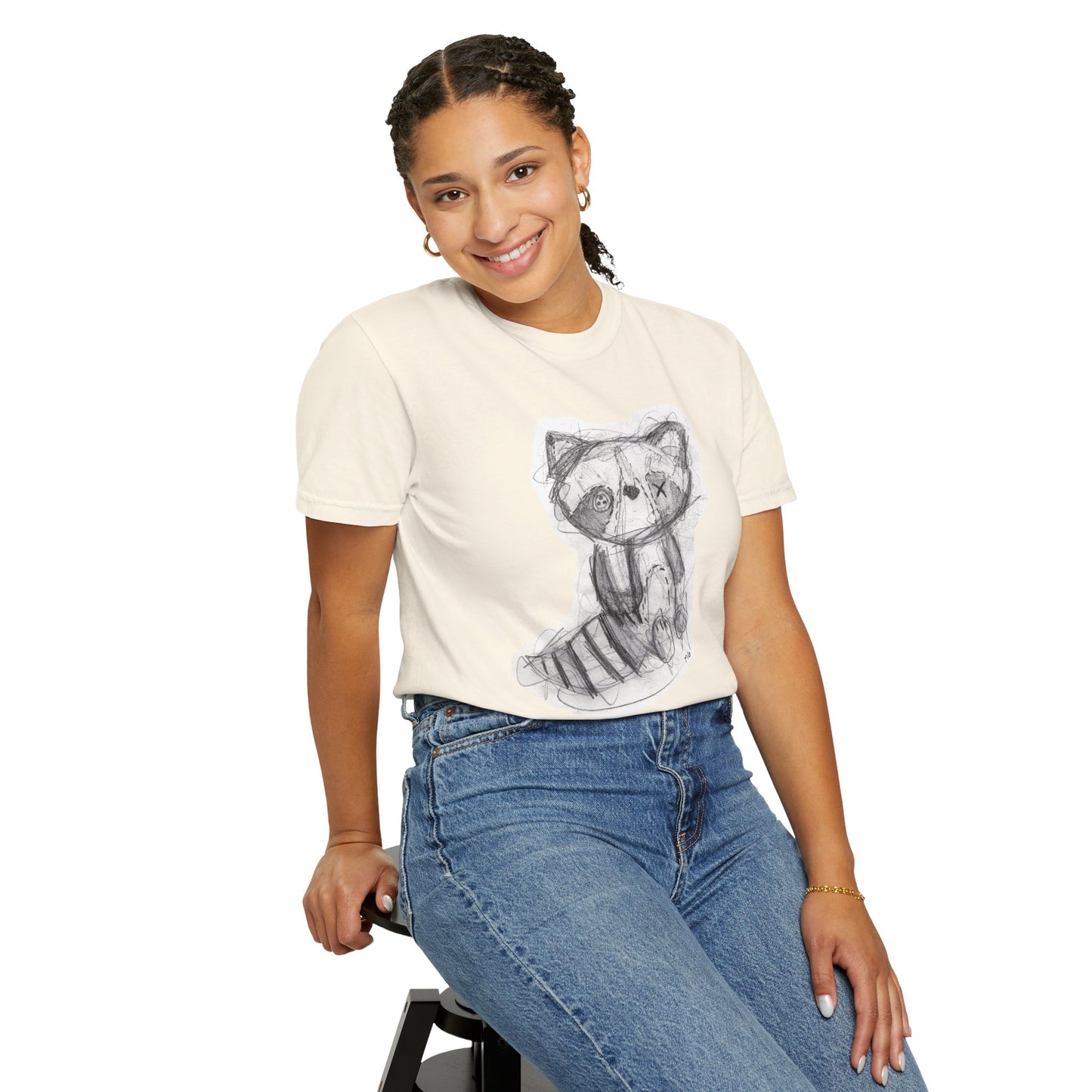 Cally Coon - Patchwork Pals by Molly Grace Beasley - Unisex Garment-Dyed Comfort Colors T-shirt - by Christy Beasley