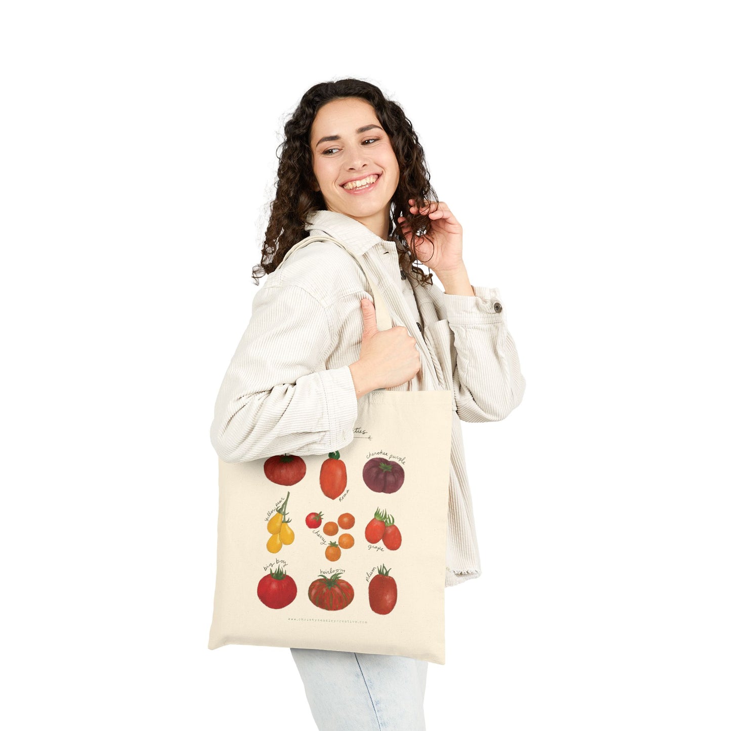 Tomato Tote Bag - Cotton Canvas Tote Bag