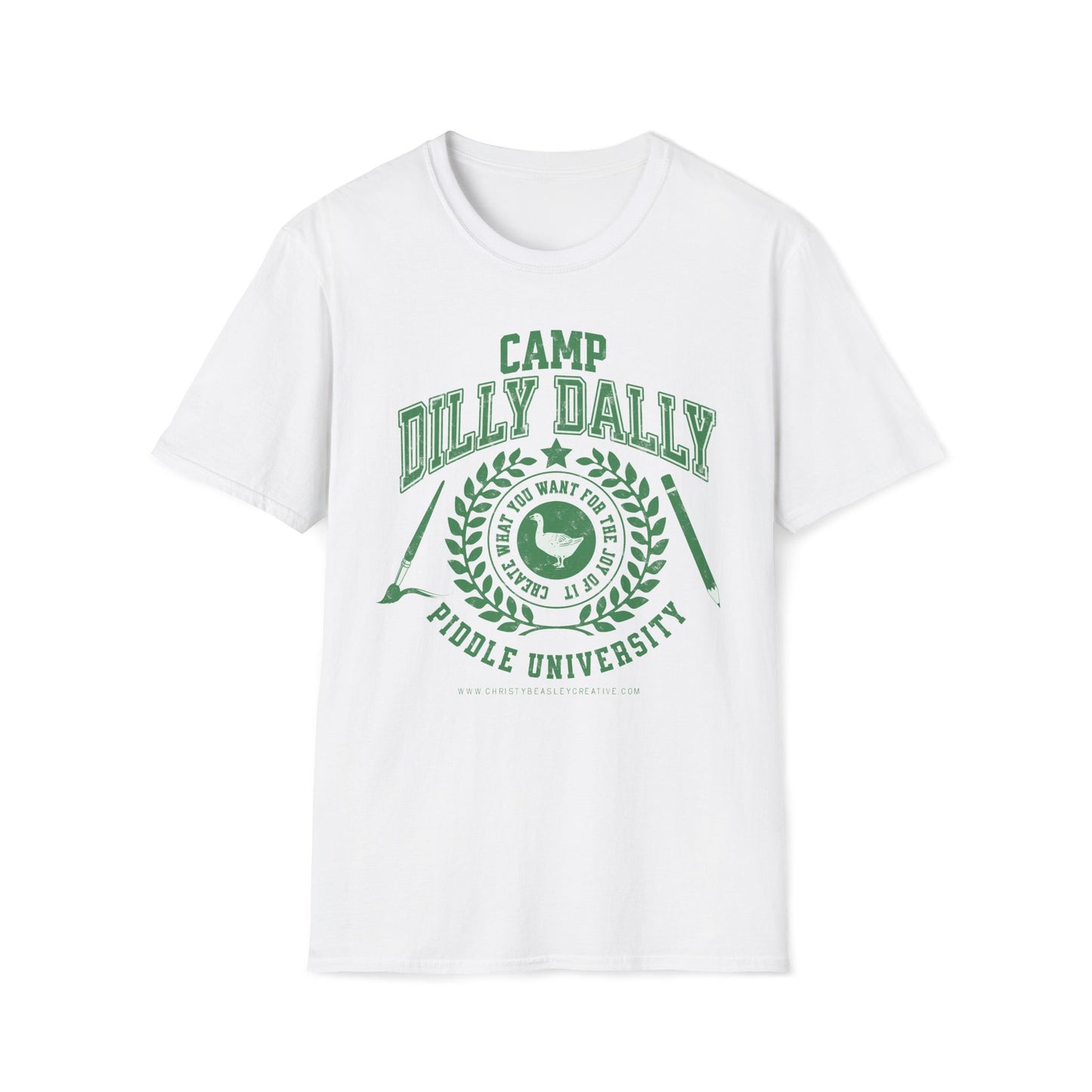 Camp Dilly Dally T-Shirt - Unisex Softstyle Tee for Christy Beasley Creative