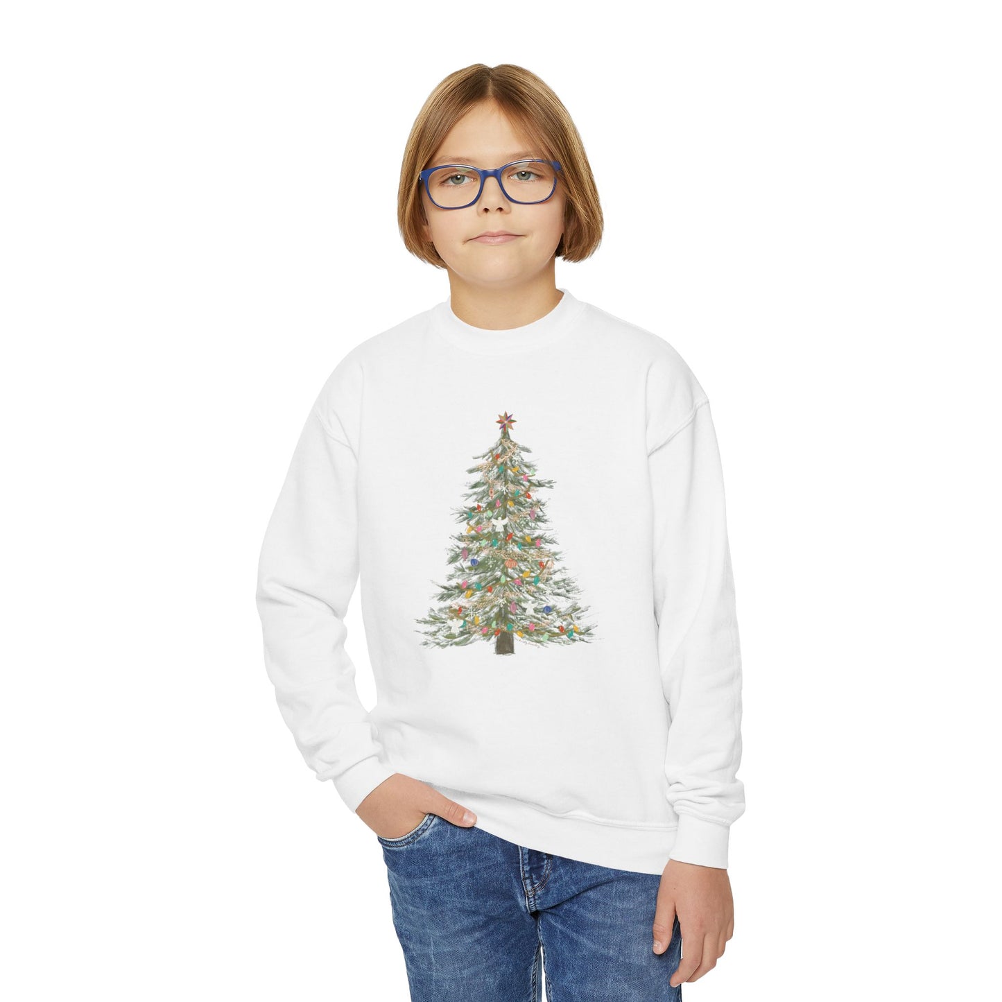 KIDS - O Christmas Tree - Youth Crewneck Sweatshirt