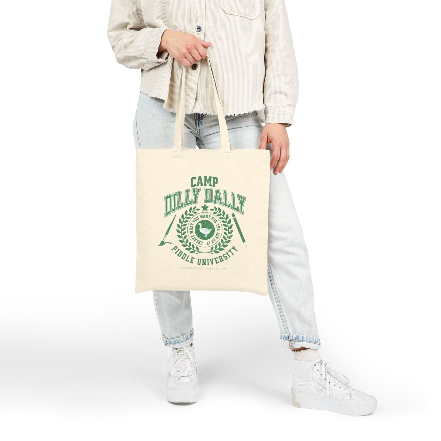 Camp Dilly Dally Tote - Cotton Canvas Tote Bag