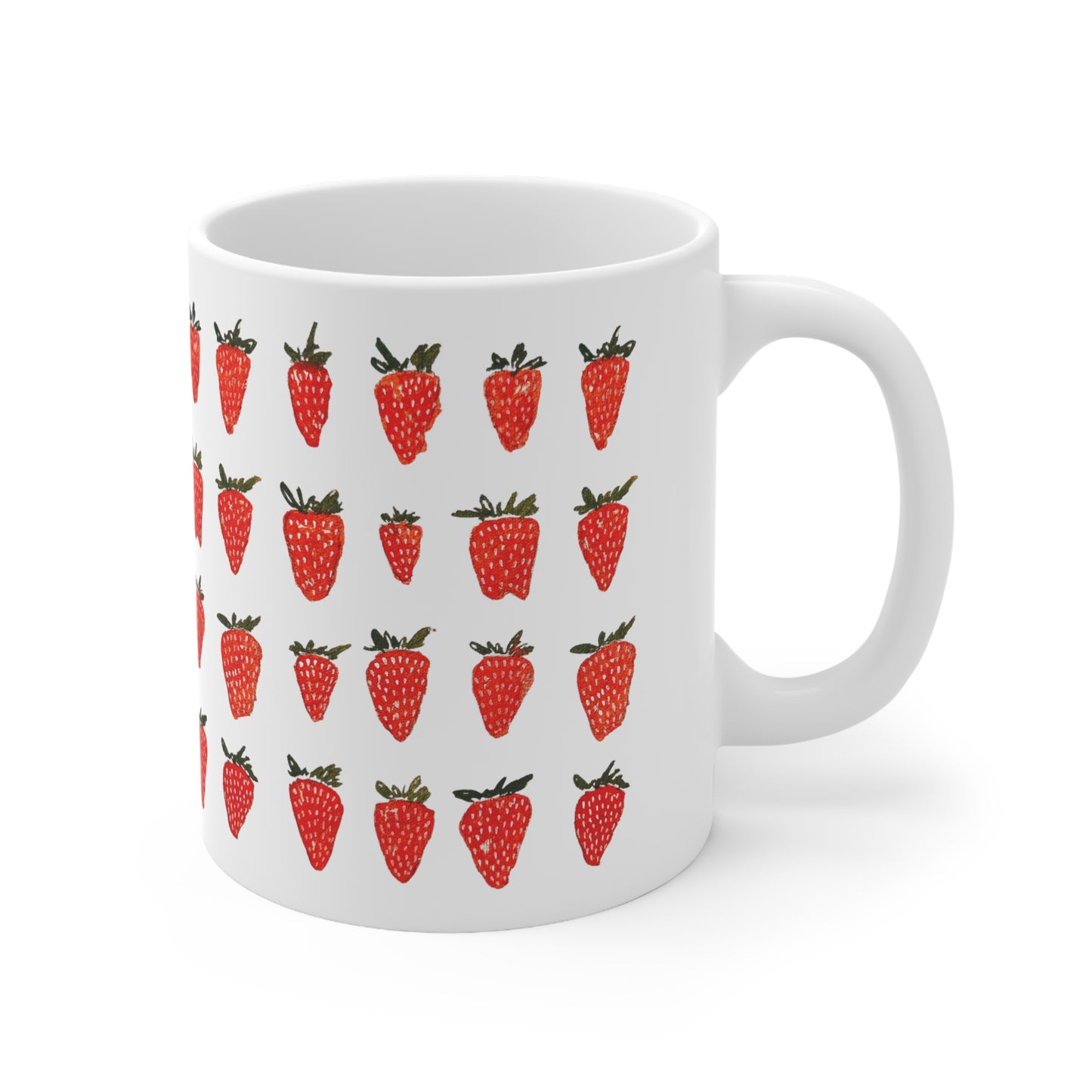 Strawberry Ceramic Mug 11oz - by Christy Beasley