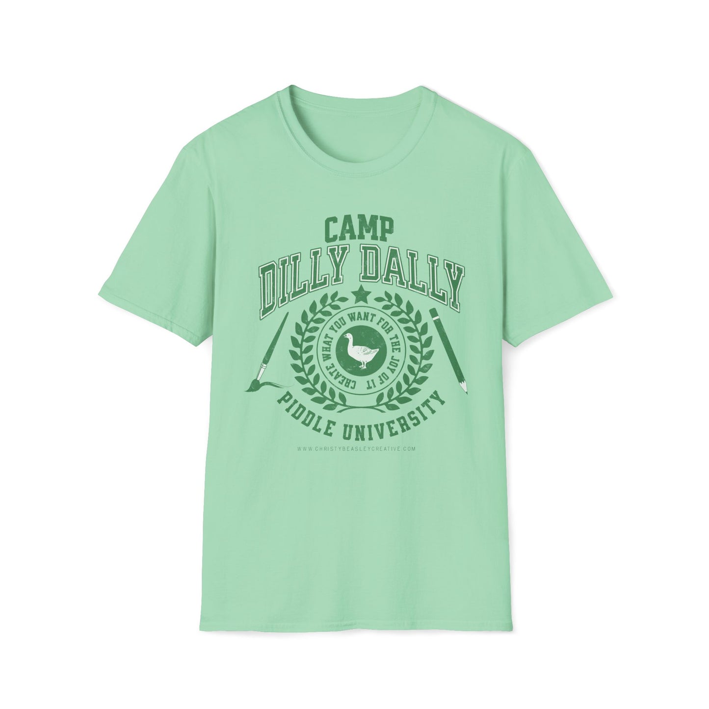 Camp Dilly Dally T-Shirt - Unisex Softstyle Tee for Christy Beasley Creative