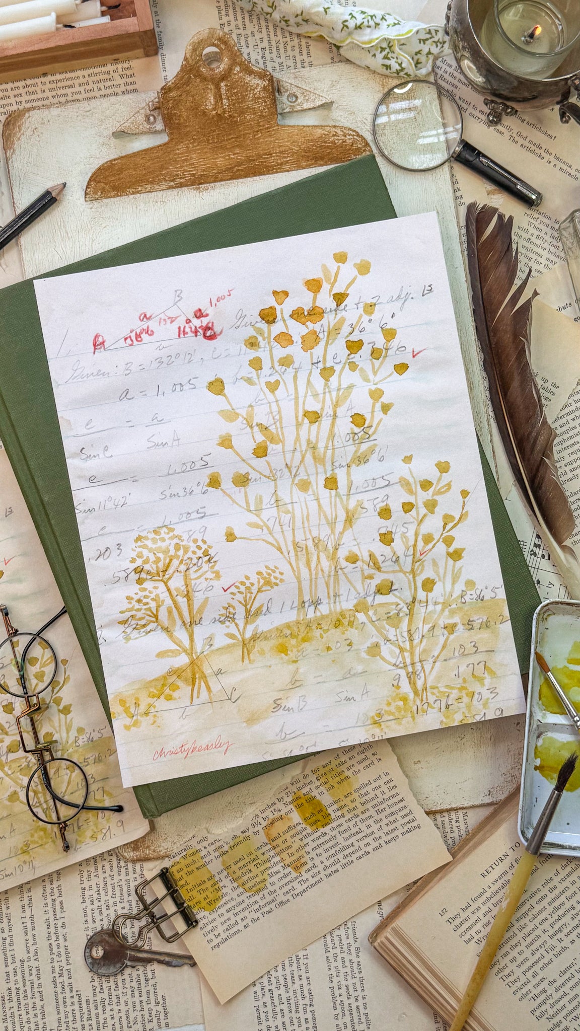 Floral Sketchbook Scan #1