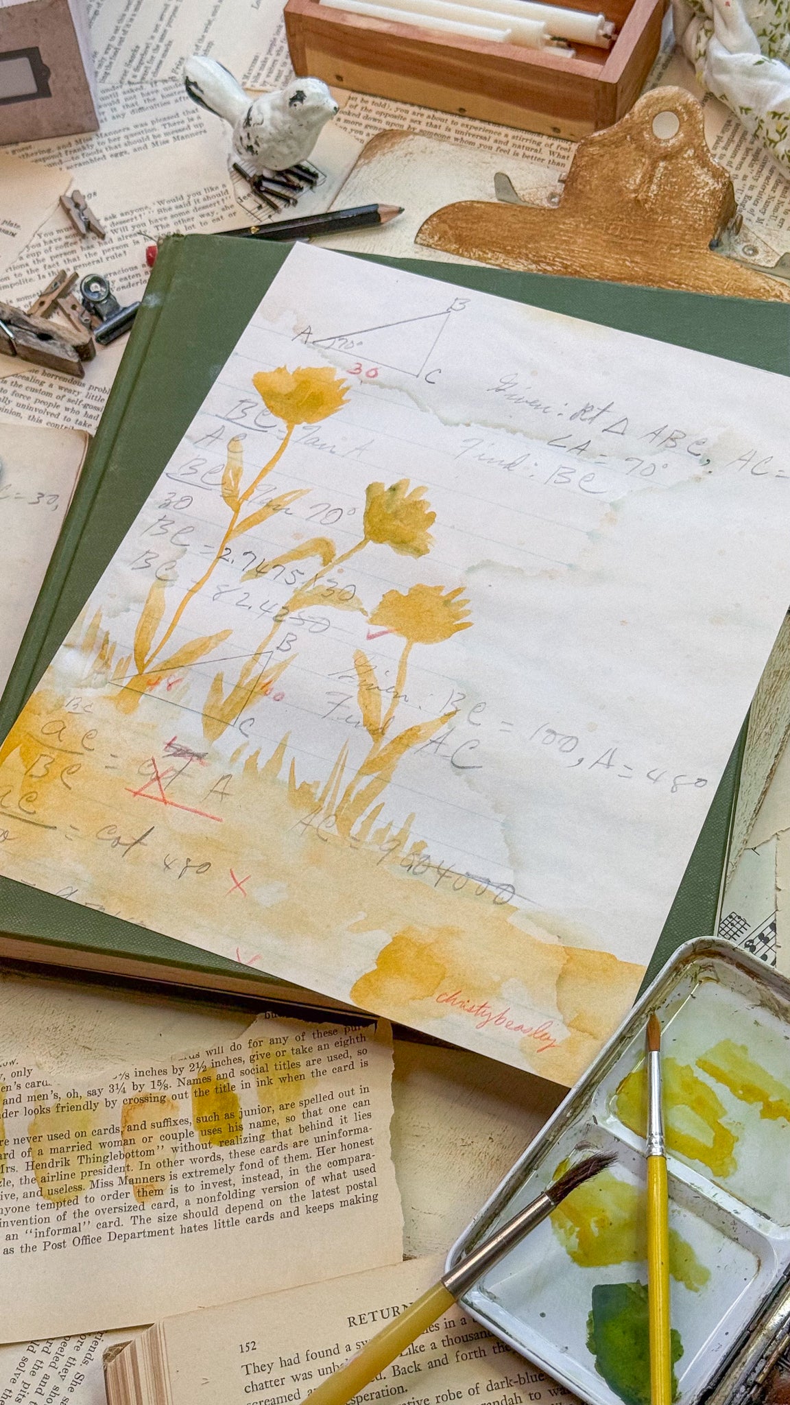 Floral Sketchbook Scan #3