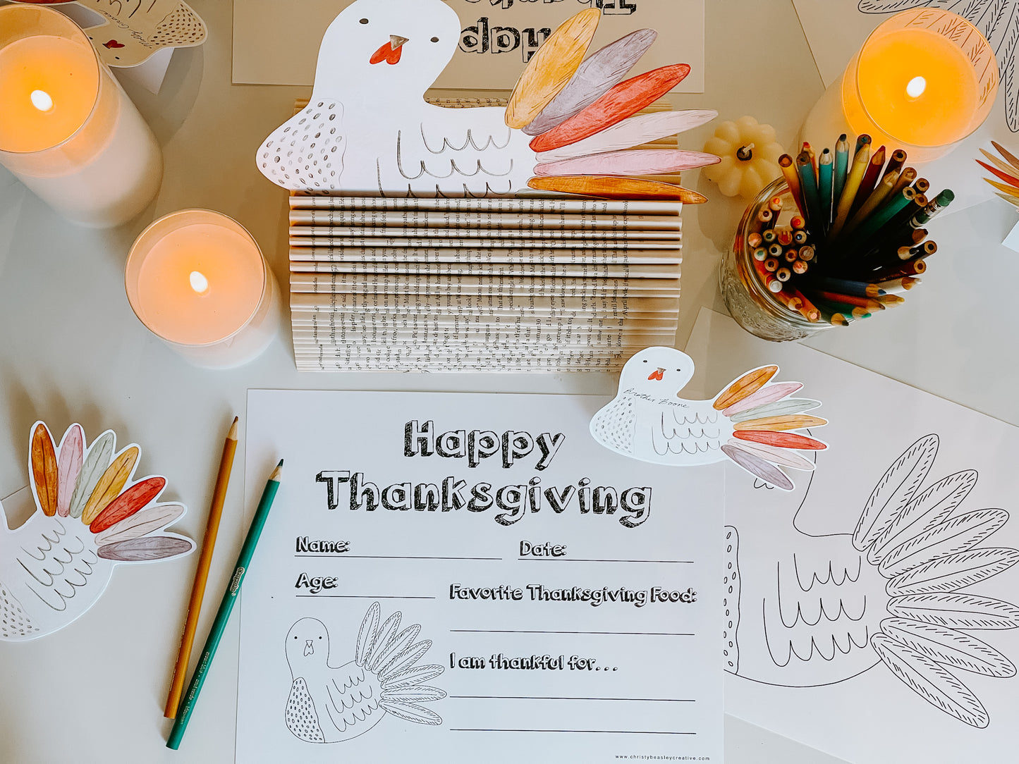 Kids Thanksgiving Bundle Digital Download
