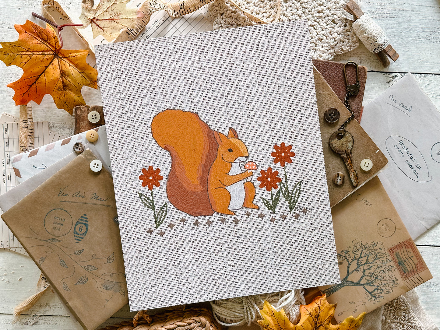 Embroidered Squirrel