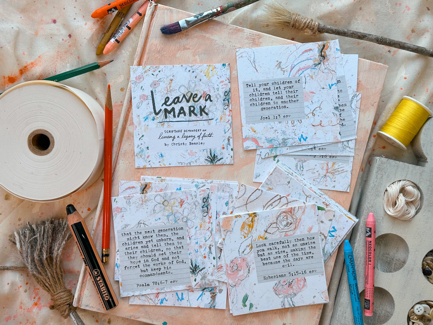 Leave a Mark Scripture Cards Digital Download