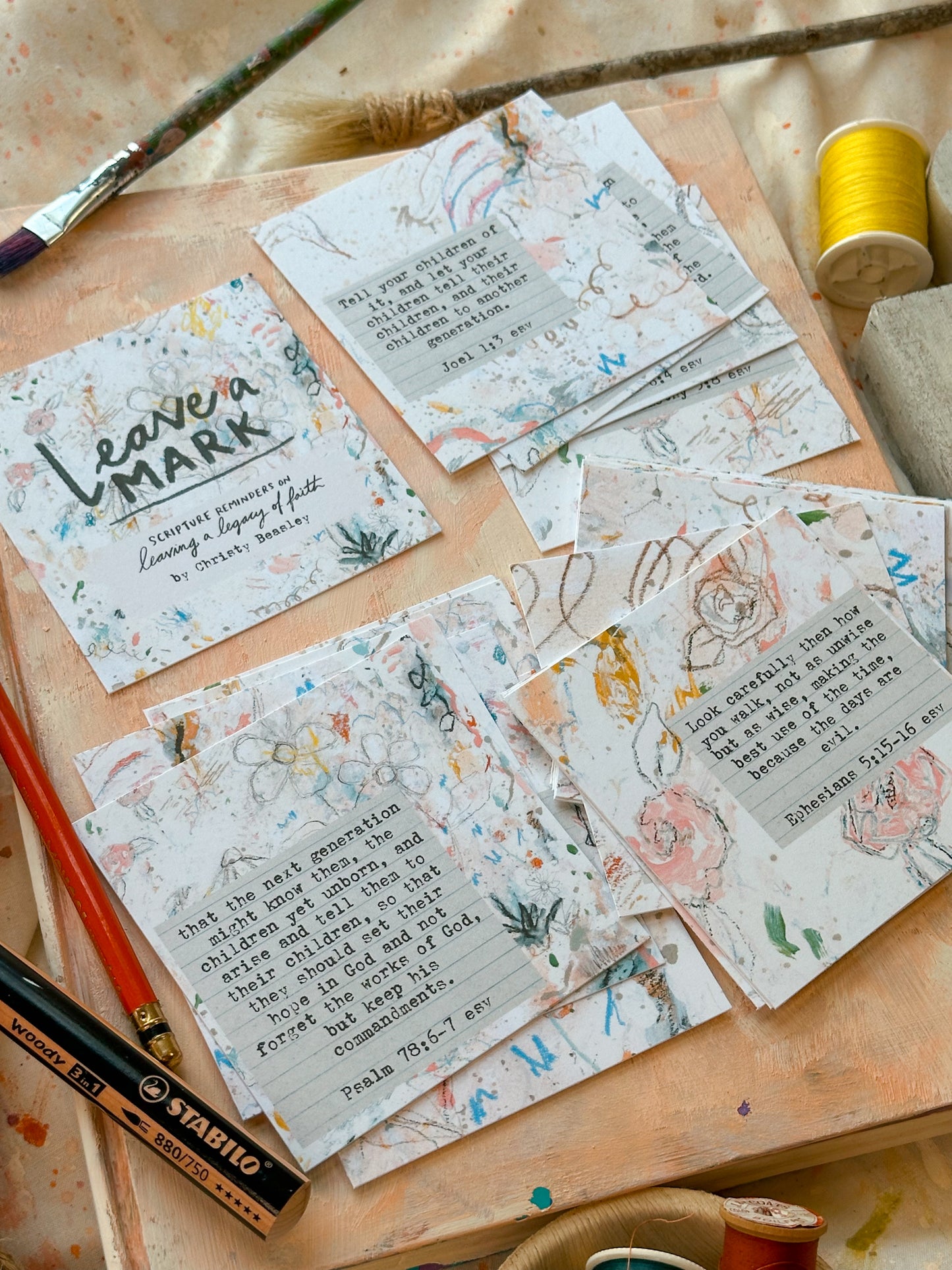 Leave a Mark Scripture Cards Digital Download