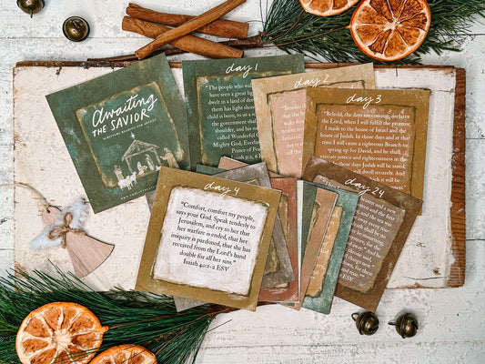 Awaiting the Savior Advent Scripture Cards Digital Download