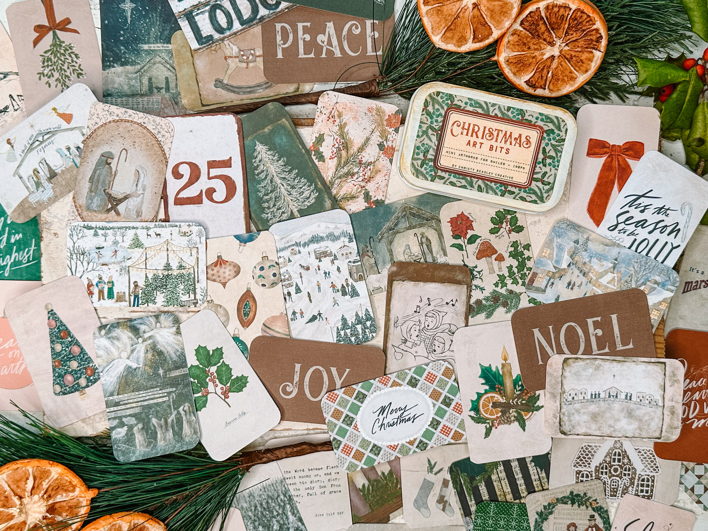 Christmas Art Bits Stack Digital Download