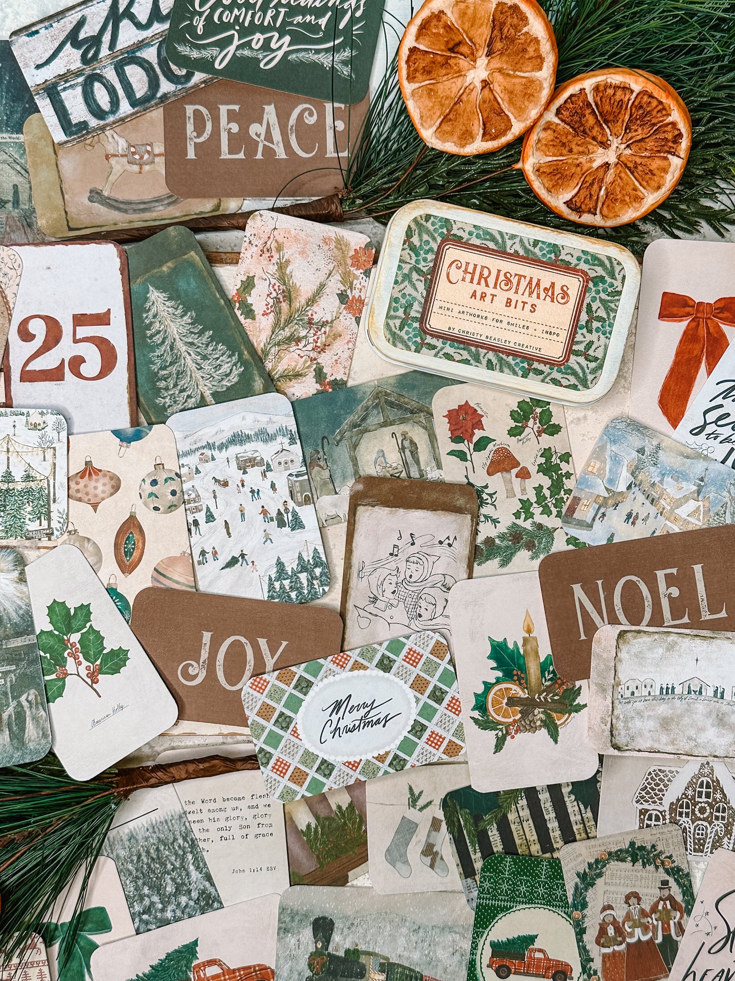 Christmas Art Bits Stack Digital Download