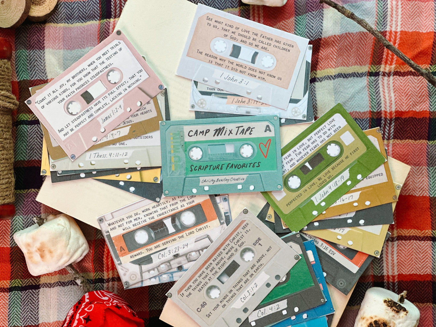 Mix Tape Scripture Cards Digital Download