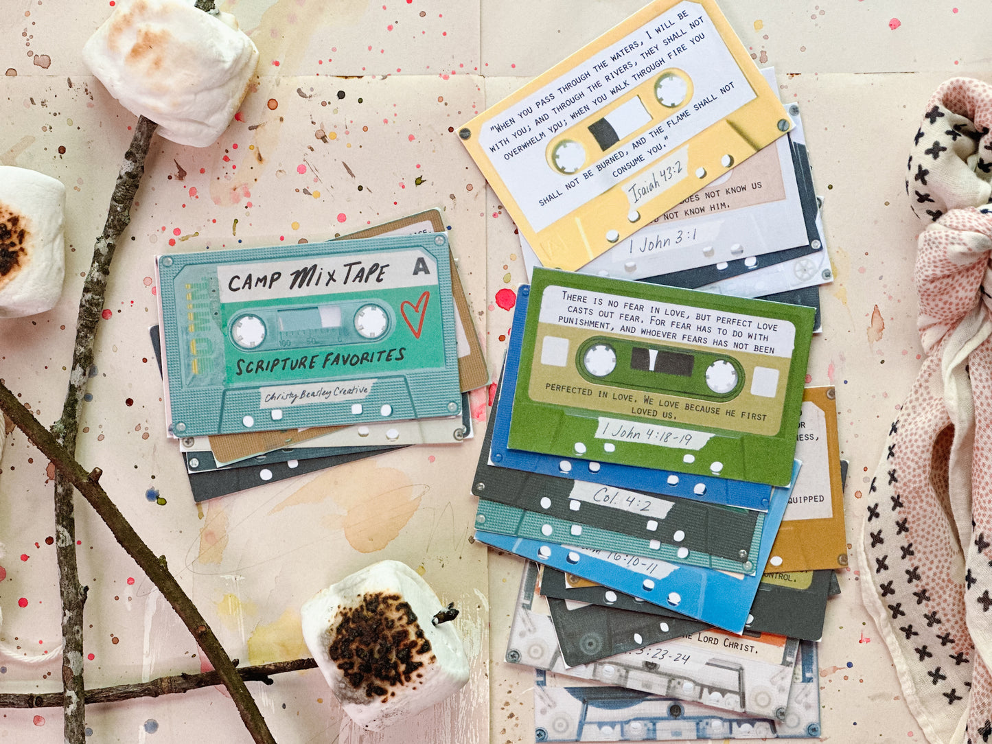 Mix Tape Scripture Cards Digital Download