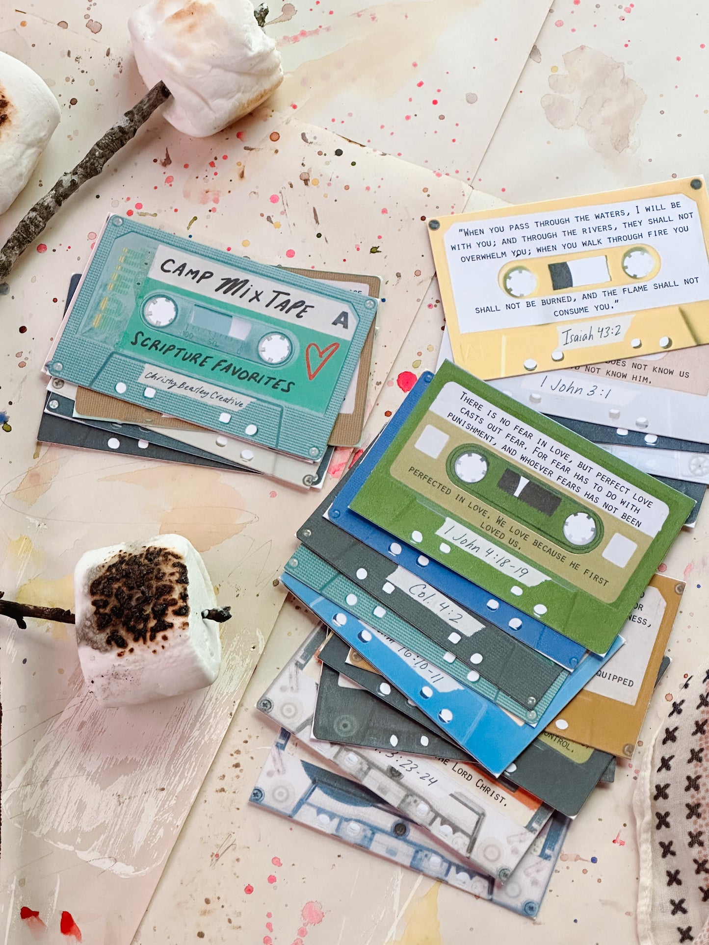 Mix Tape Scripture Cards Digital Download