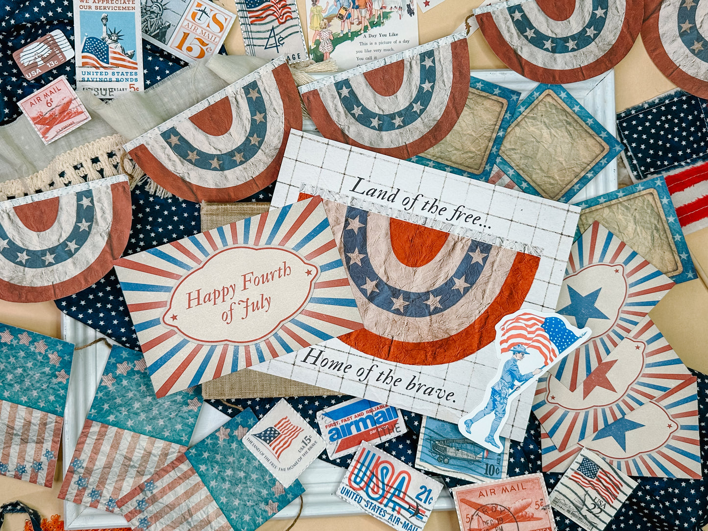 Vintage 4th of July Craft Kit Digital Download