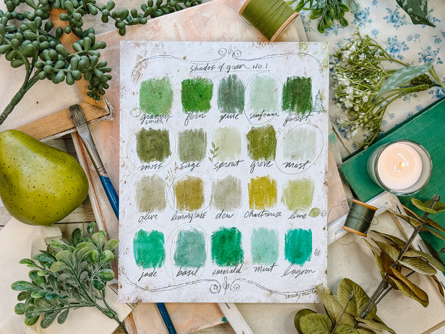 Shades of Green Color Palette No. 1