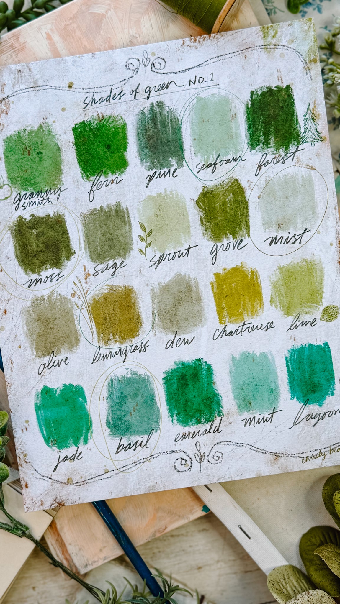 Shades of Green Color Palette No. 1