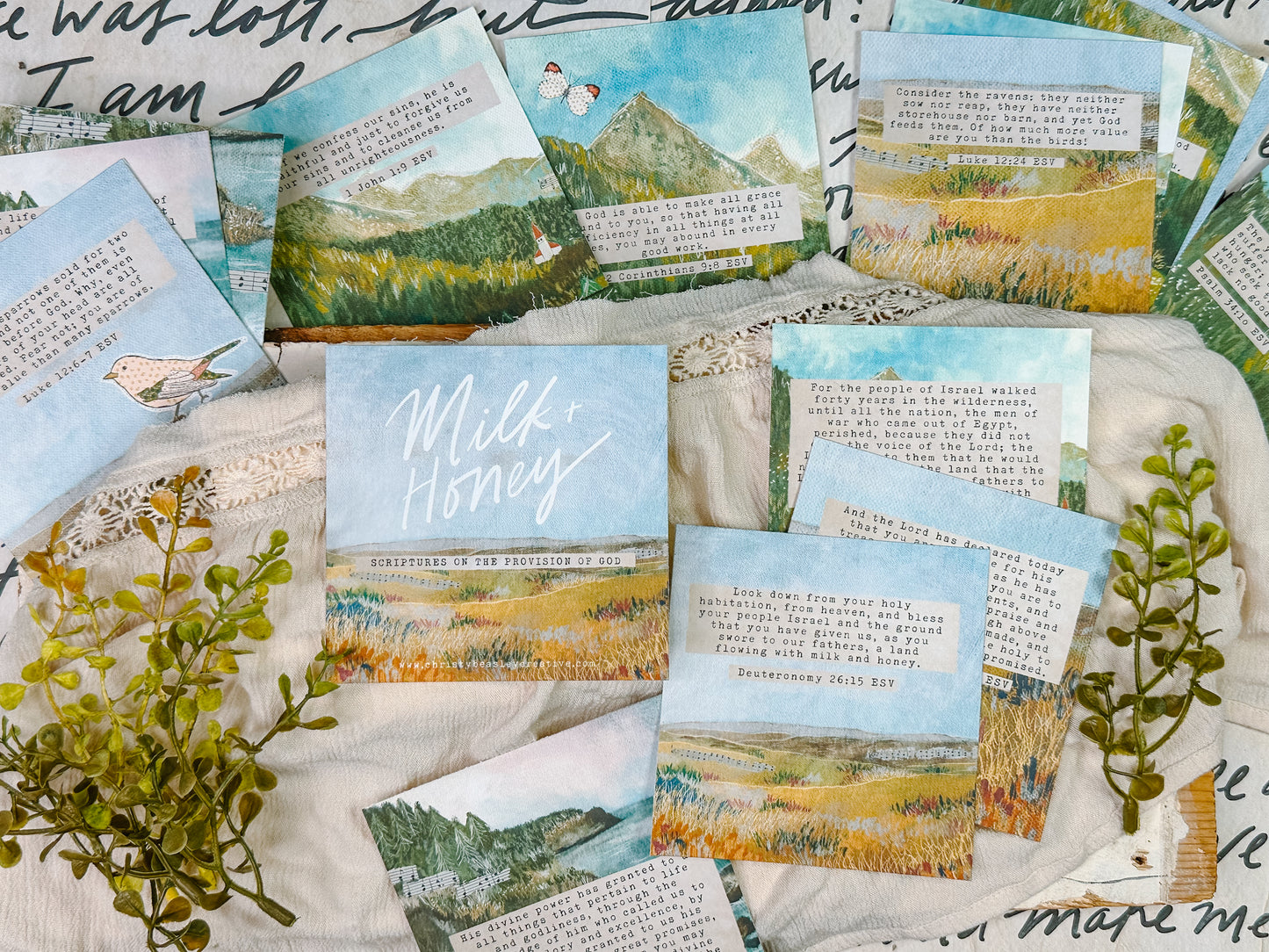 Milk + Honey Scripture Cards Digital Download