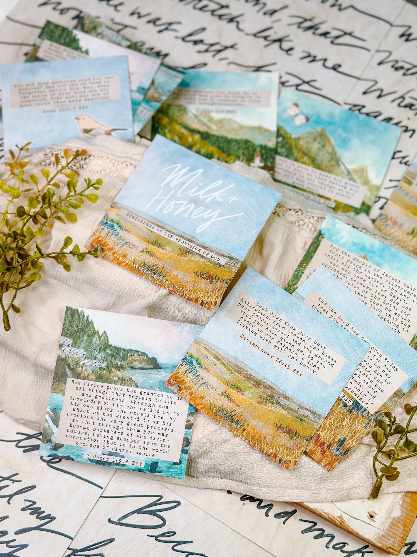 Milk + Honey Scripture Cards Digital Download