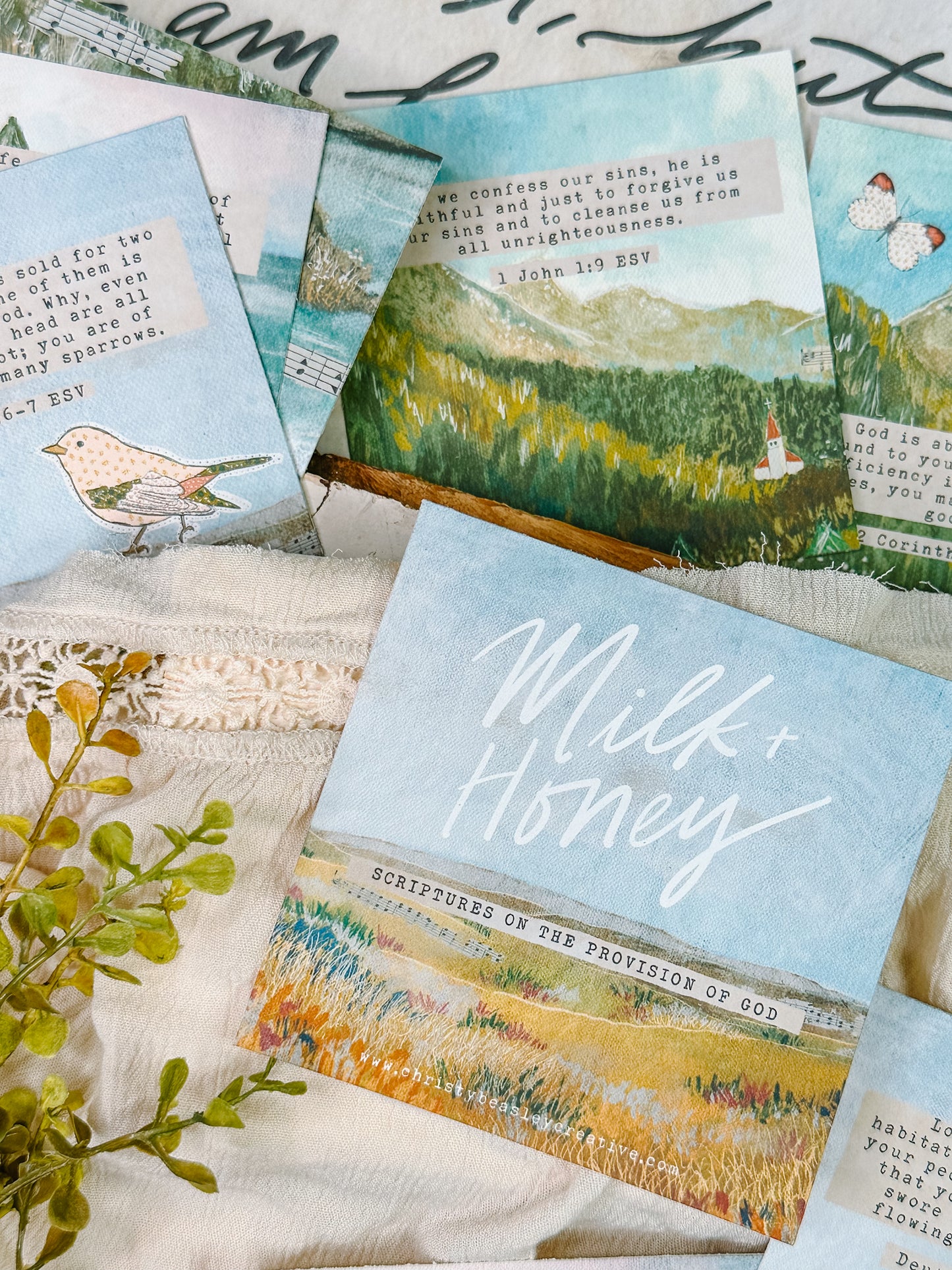 Milk + Honey Scripture Cards Digital Download
