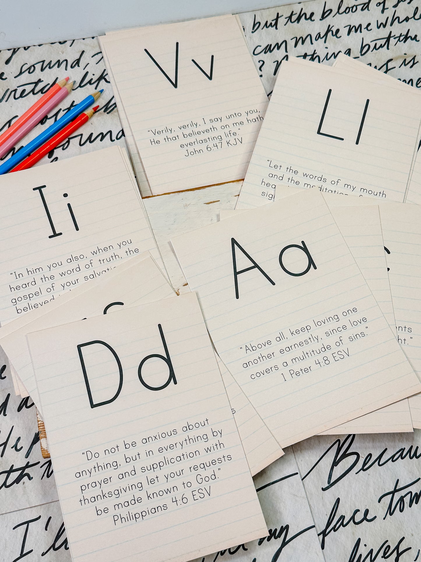 Scripture Alphabet Flashcards