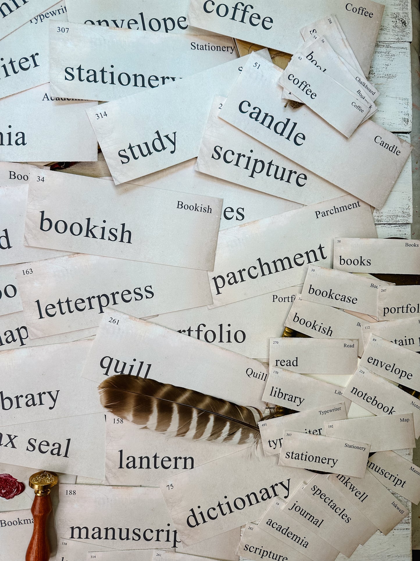 Vintage Academic Flashcards Digital Download